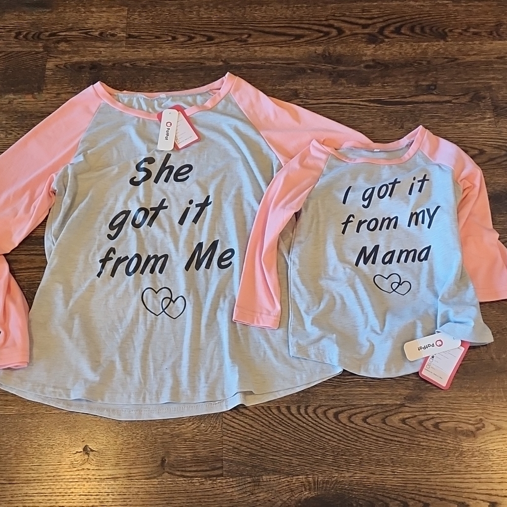 NWT  Mother daughter coordinating shirts